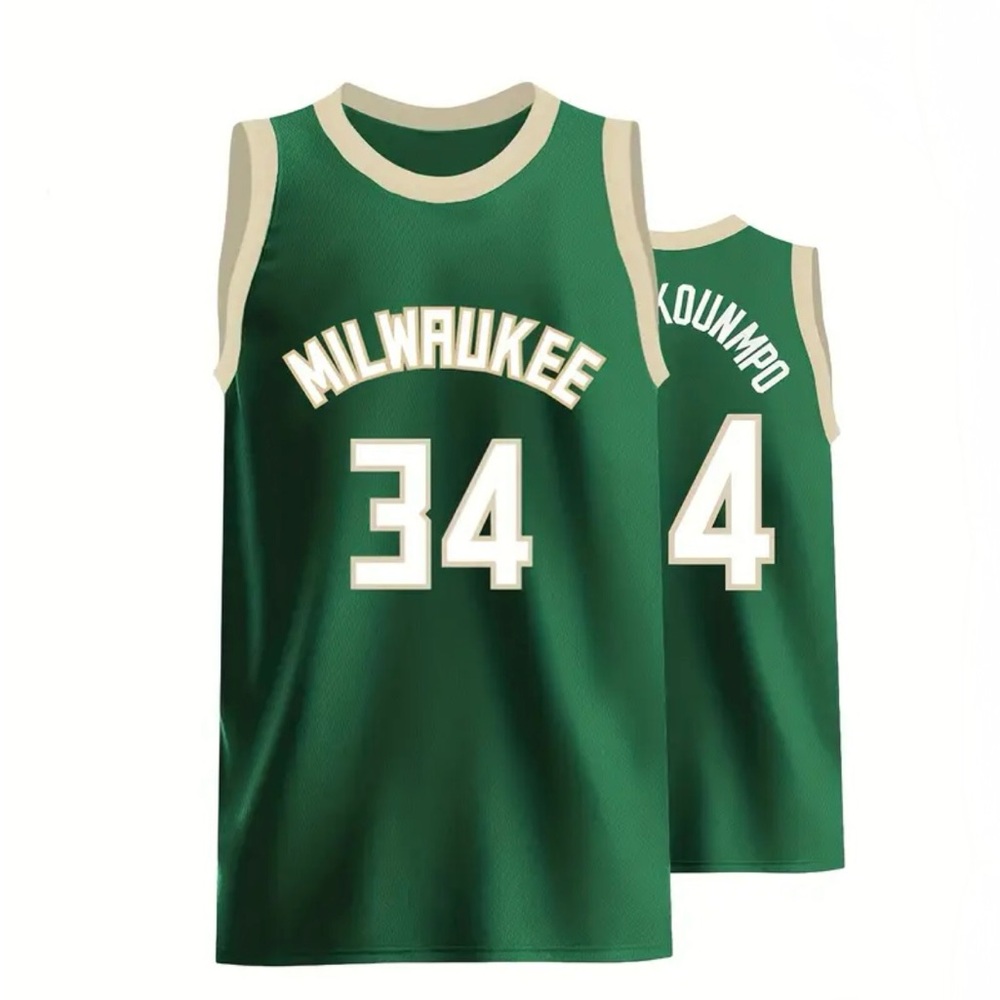 Green Milwaukee Basketball Jersey
